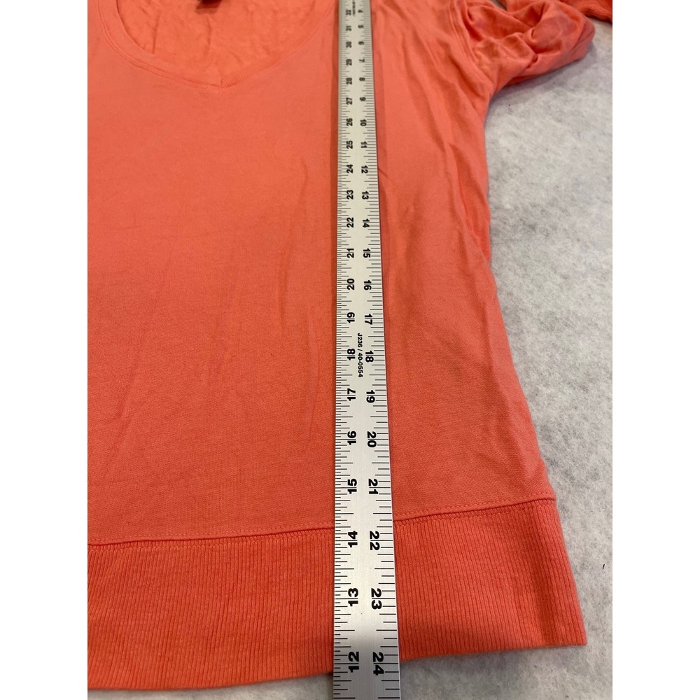Athleta Sunrise V-Neck M Modal Spandex Athleisure Loungewear‎ Coral Pink Womens - Picture 7 of 8